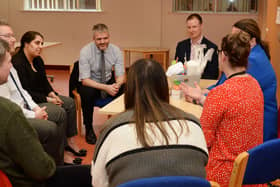 South Yorkshire Mayor Oliver Coppard and Rotherham council leader Chris Read met staff during their visit to Brookfield Family and Children's Centre at Swinton. The visit coincided with the Mayor's announcement of his £2.2m Beds for Babies: A Safe Place to Sleep programme, which will guarantee a moses basket, cot, cotbed or crib for any 0-5 year old who needs it across South Yorkshire and complements the council's Baby Pack initiative.