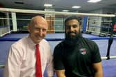 John Healey MP with Unity Gym operator Abdul Majid