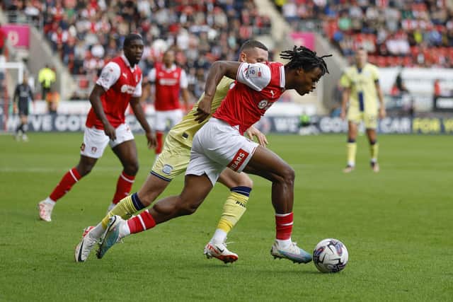 Dexter Lembikisa found himself deployed as an emergency centre-half for Rotherham United against Preston North End. Picture: Jim Brailsford