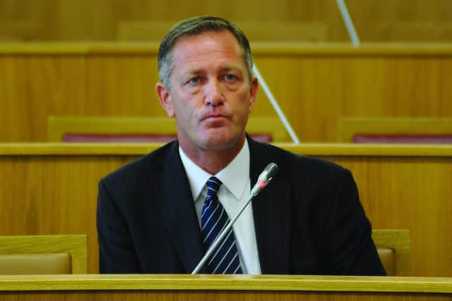 Shaun Wright at a police scrutiny meeting in 2014
