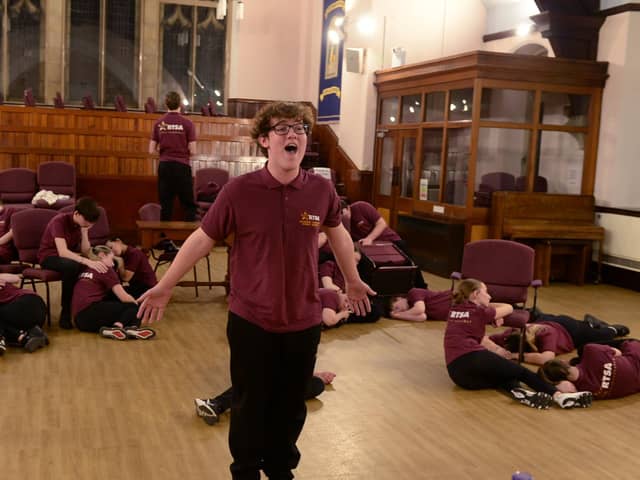 Members of RTSA in rehearsals for their forthcoming production of Les Misérables - pic by Kerrie Beddows