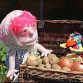 Granny Norbag with some of her favourite veg in her new YouTube video