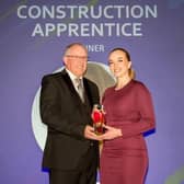 Winner: Construction Apprentice of the Year winner Lucie Gresham-Hill at South Yorkshire Apprenticeship Awards 2023
