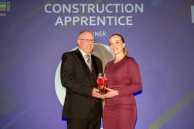 Winner: Construction Apprentice of the Year winner Lucie Gresham-Hill at South Yorkshire Apprenticeship Awards 2023