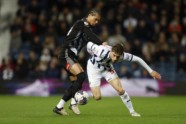 Action from the match between West Bromwich Albion and Rotherham United on Wednesday evening. Picture: Jim Brailsford