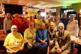 The Mayor and Mayoress of Rotherham Cllr Robert Taylor and Tracy Taylor were special guests at the recent friendship lunch held at Toby Carvery recently, where entertainment was provided by singer and musician Oliver Harris (back centre).
