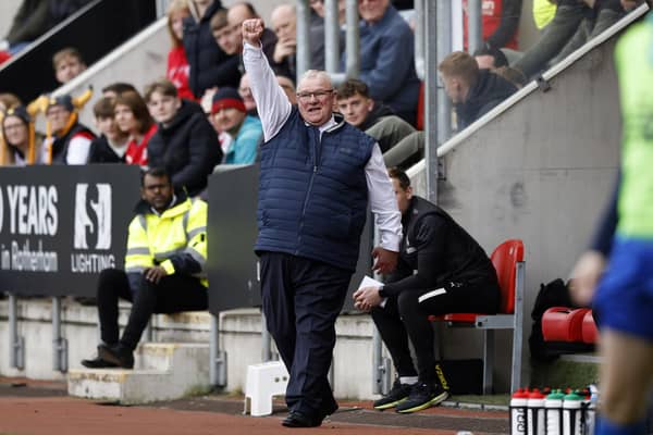 Rotherham United boss Steve Evans acknowledges fans at the last-day Cardiff City game. Picture: Jim Brailsford