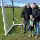BOY WONDER: Jacob Wale with proud dad and granddad