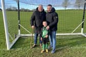 BOY WONDER: Jacob Wale with proud dad and granddad