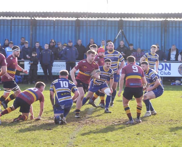Crunch time: Wath and Dinnington do battle earlier this season.