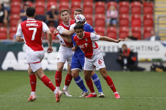 Reece James impresses for Rotherham United against Bristol Rovers. Picture: Jim Brailsford