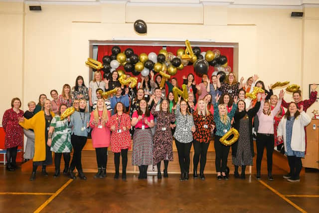 Thorpe Hesley's primary school staff celebrate