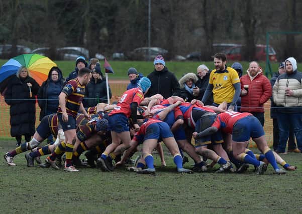 Scrum time: Wath v Dinnington. Pictures by KERRIE BEDDOWS