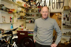 Sondec Cycles owner Derek Hudson is having to close his shop after 36 years, due the the disruption caused by the cycle lane works on Wellgate.