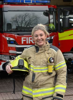 Rotherham fire fighter Bronte Jones who is a competitor on Gladiators - pic by Kerrie Beddows