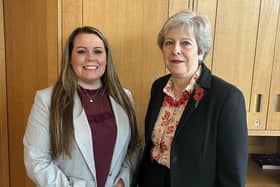 One By One boss Becky Murray with former PM Theresa May
