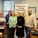 The Rotherham Talking Newspaper team at its Rawmarsh offices - pic by Kerrie Beddows