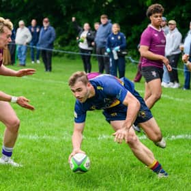 Trophy hunt: Alex Pegg scores for Wath as they book their place in the Counties 1 North Plate Final. Photo by Nigel Green