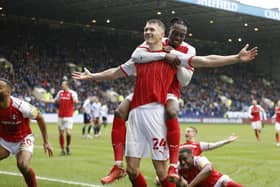 Flashback to Ferbuary 2022 when Michael Smith scored the second goal for Rotherham United in their 2-0 win over Sheffield Wednesday at Hillsborough. Picture: Jim Brailsford