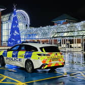 Police at Meadowhall on Tuesday
