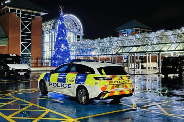 Police at Meadowhall on Tuesday