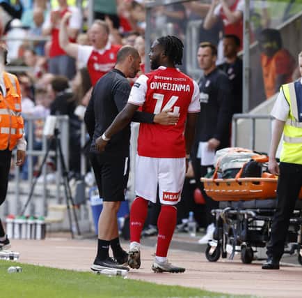 Rotherham United's Fred Onyedinma is wrongly sent off against Blackburn Rovers and it isn't the only time they suffered at the hands of referees this season. Picture: Jim Brailsford