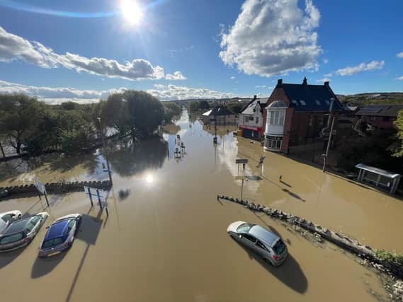 Flooding at Catcliffe, October 2023. Photo: Alex Roebuck