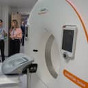 The new CT scanner which is now installed and ready for use.