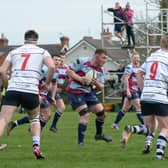 Try scorer Zak Poole in action for Rotherham Titans against Preston Grasshoppers. Pictures by Kerrie Beddows