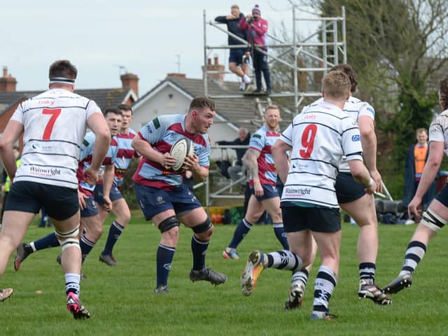 Try scorer Zak Poole in action for Rotherham Titans against Preston Grasshoppers. Pictures by Kerrie Beddows