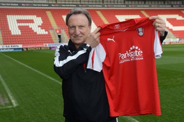 Neil Warnock signs in as Rotherham United manager back in 2016