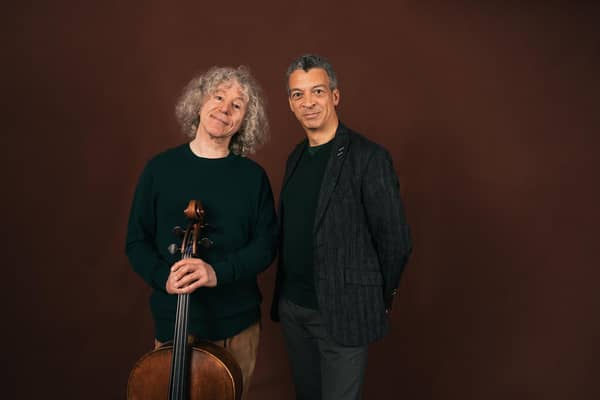 Cellist Steven Isserlis, this year’s festival guest curator, and baritone Roderick Williams OBE - photo by Matthew Johnson