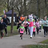 GETTING ACTIVE: Easter bunny leads the way