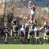 Action from Rotherham Titans' win at Otley last weekend. Picture by GARETH SIDDONS