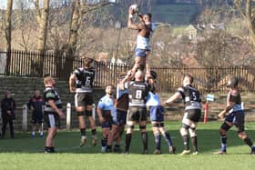 Action from Rotherham Titans' win at Otley last weekend. Picture by GARETH SIDDONS
