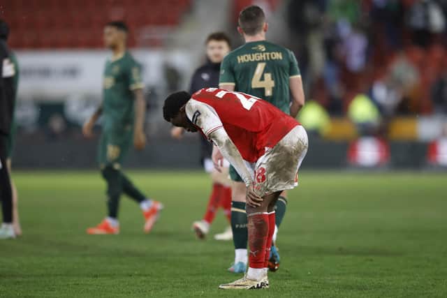 Rotherham United's relegation is confirmed by the defeat against Plymouth Argyle. Picture: Jim Brailsford