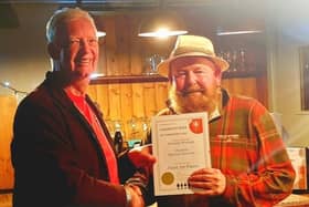 BEST BEER: Rotherham CAMRA chairman Steve Burns (left) with Sean Page from Chantry Brewery