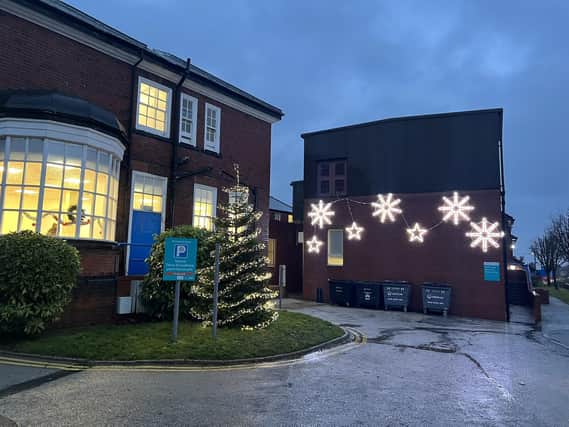 Montagu Hospital lit up with its festive fundraising stars