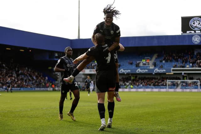 Early joy as Rotherham United go in front at QPR through Tom Eaves. Picture: Jim Brailsford