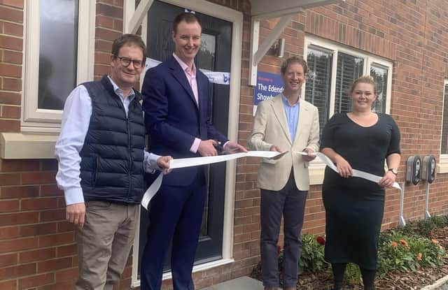 Picture shows (left to right): Ben Bailey sales and marketing director Jon Bailey, leader of the council Chris Read, Conroy Brook chief executive Richard Conroy and Swinton Councillor Gina Monk