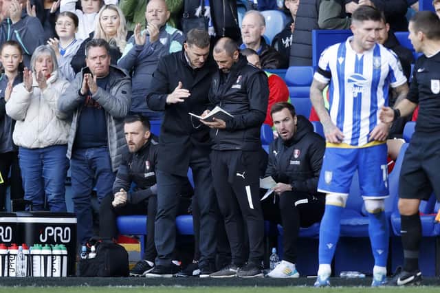 Rotherham United manager Matt Taylor at Hillsborough during the Sheffield Wednesday derby. Picture: Jim Brailsford
