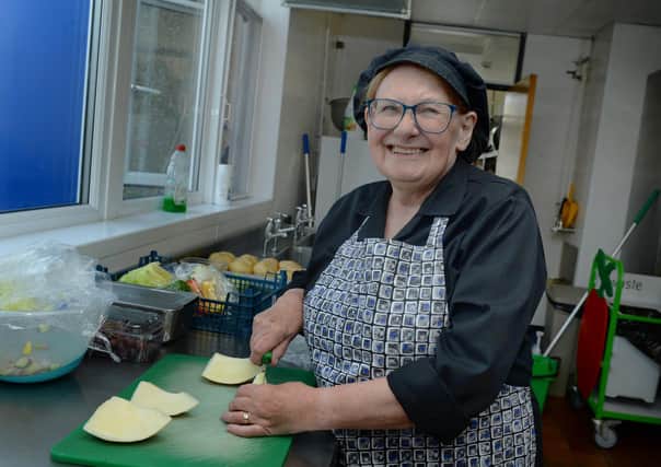 Anne Warren, a member of the kitchen staff at Rawmarsh Thorogate School, who retired recently after over 30 years service.