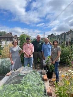 Green fingers: Sarah Champion and allotment-holders in Rotherham