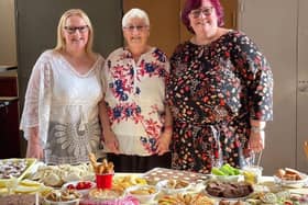 CELEBRATION: Jayne Kay, Liz Hill and Julie Hardwick of Whiston Methodist Church at their recent 159th Anniversary Service and buffet