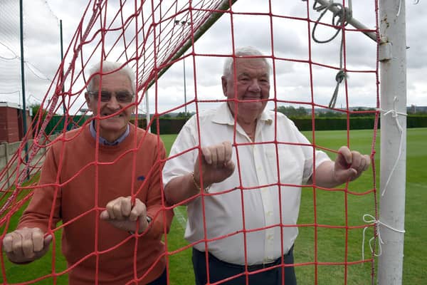 Parkgate FC stalwarts Albert Dudill and Bruce Bickerdike