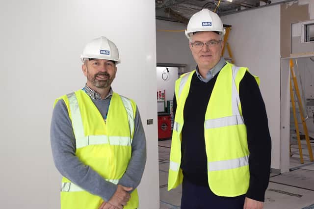 Dr Richard Jenkins, chief executive of Barnsley Hospital and Rotherham Hospital, and Bob Kirton, managing director of Barnsley Hospital.