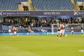Rotherham United fans at Millwall last night. Picture: Jim Brailsford