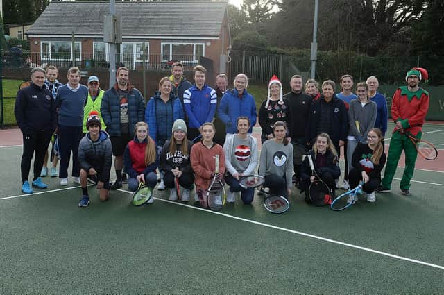 Moorgate Tennis Club members who took part in the Christmas competition.