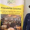 Singer Oliver Harris, a regular and popular fixture at the lunches