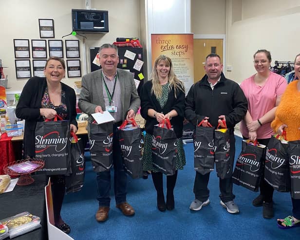 Donation from Slimming World to Mexborough Foodbank